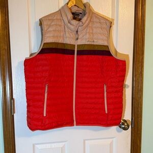 Eddie Bauer EB650 Red & Pink Goose Down Puffer Vest XXL